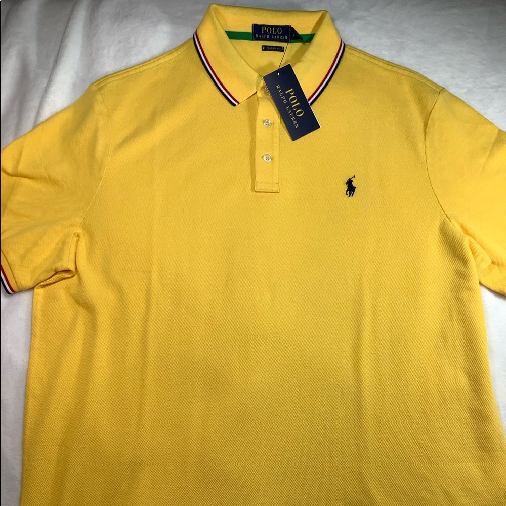 Polo Ralph Lauren Yellow Classic Mesh Spring 2020